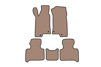 Rubber Floor Mats Carsuit (Beige) for Hummer H3 2005-2010 - image 1