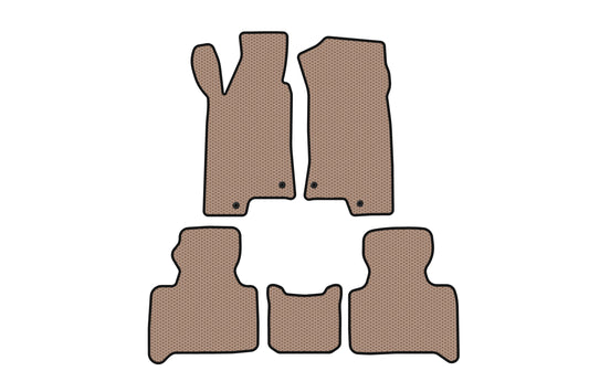 Rubber Floor Mats Carsuit (Beige) for Hummer H3 2005-2010 - image 1