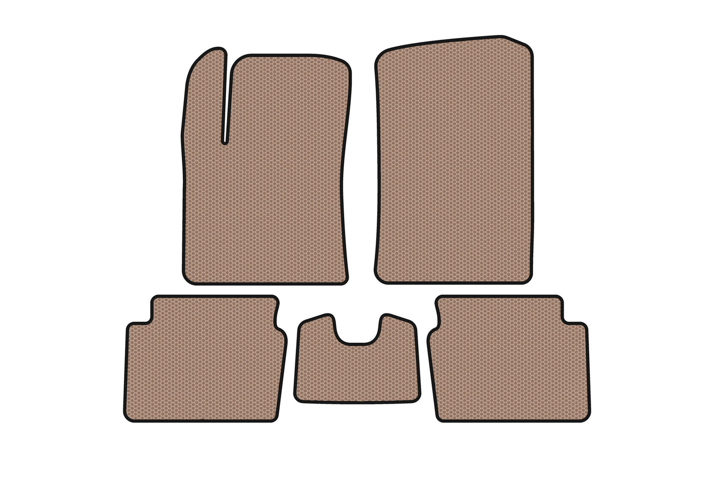 Rubber Floor Mats Carsuit (HB, Beige) for Hyundai I-10 2008-2013 - image 1