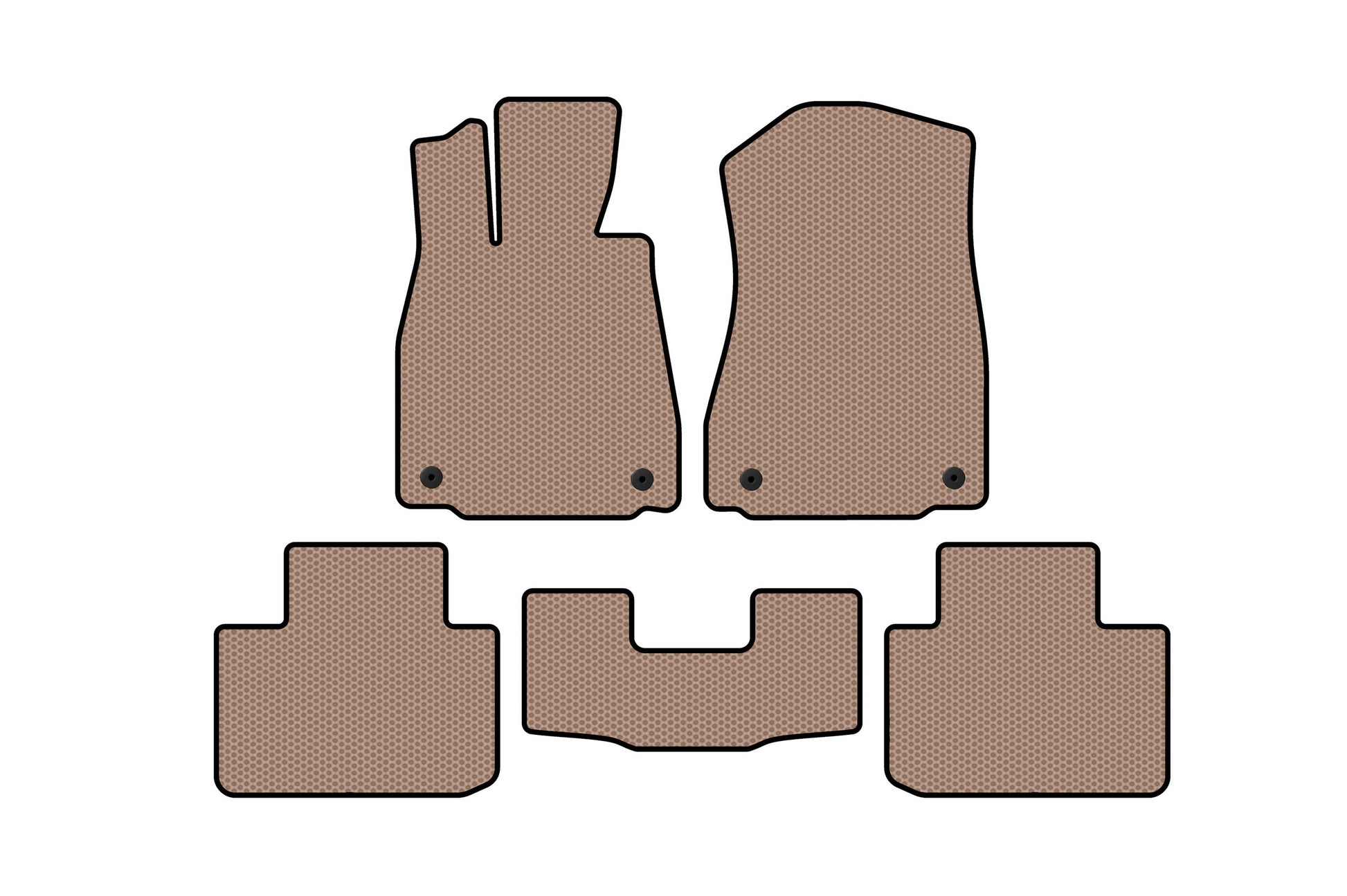 Rubber floor mats Carsuit (2WD, beige) for Lexus IS 2013- - image 1