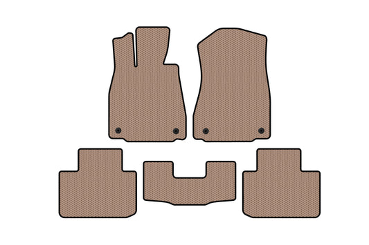 Rubber floor mats Carsuit (2WD, beige) for Lexus IS 2013- - image 1