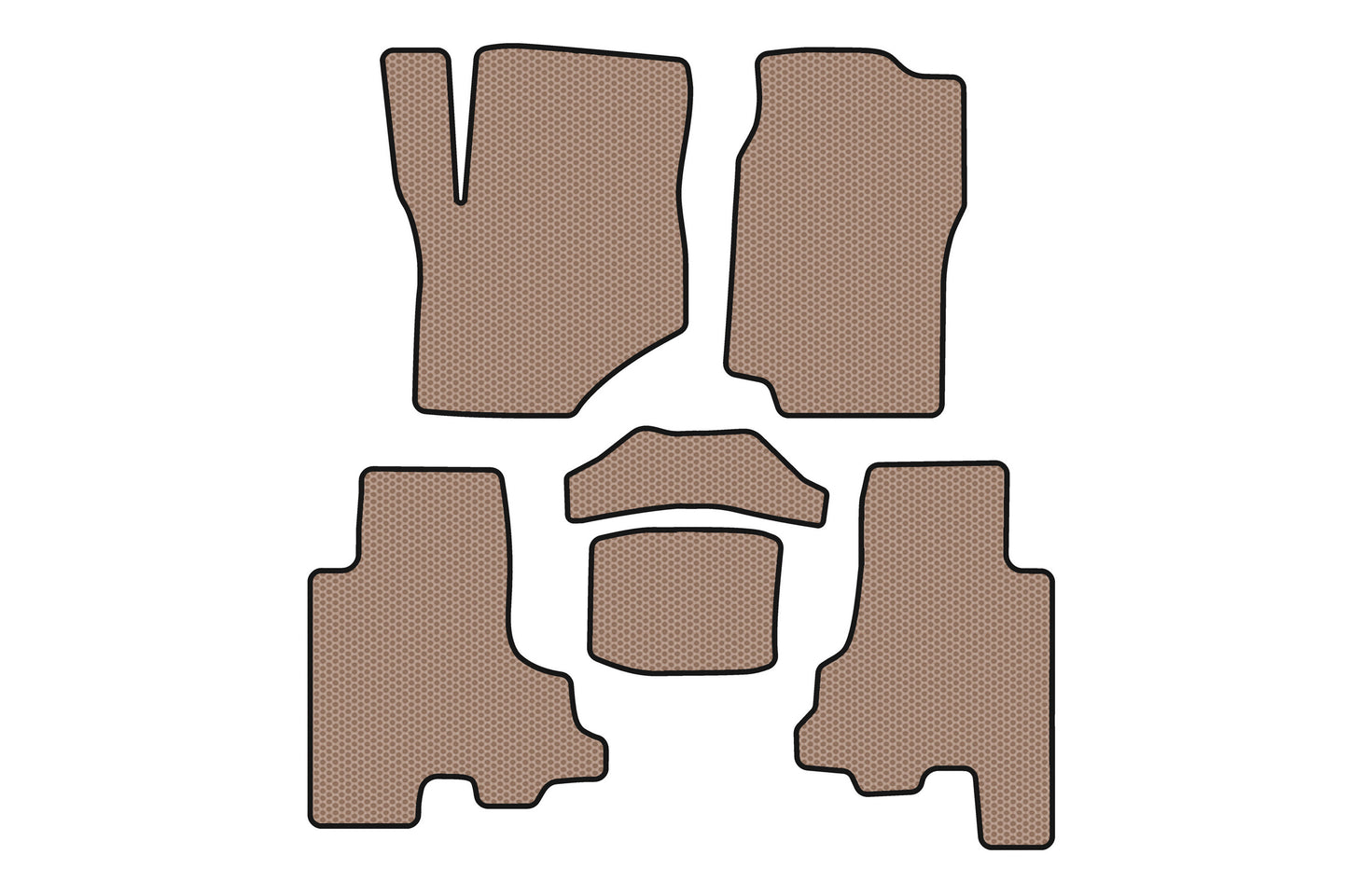 Rubber Floor Mats Carsuit (Beige) for Chevrolet Trailblazer 2002-2012 - image 1