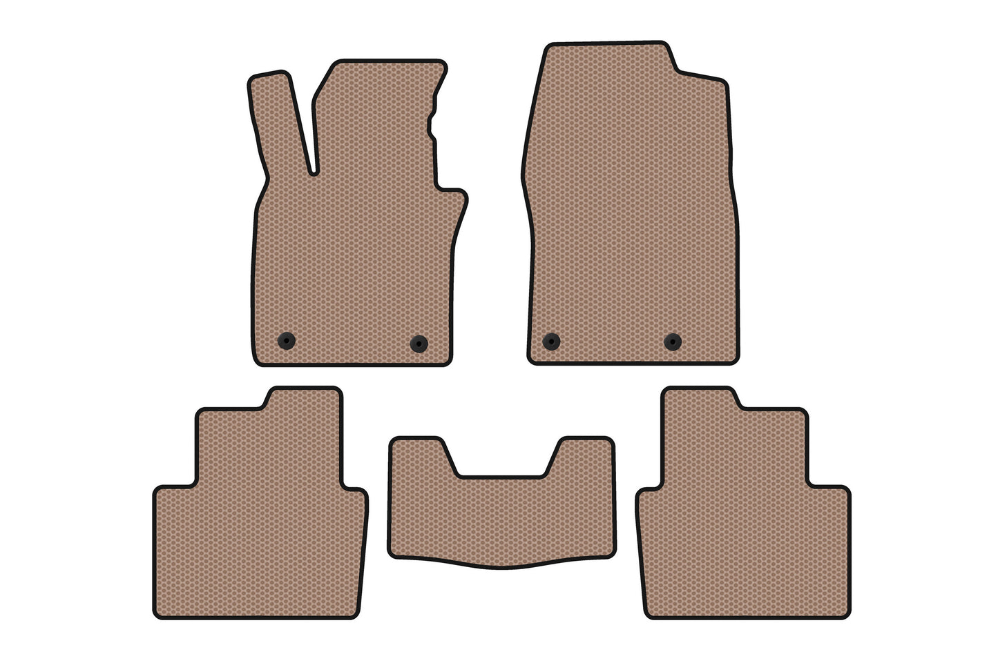 Rubber Floor Mats Carsuit (Beige) for Mazda CX-30 2019- - image 1