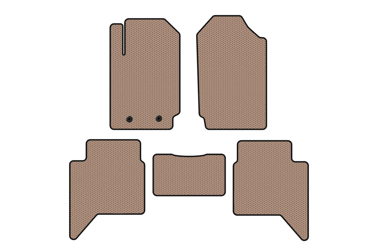 Rubber Floor Mats Carsuit (Beige) for Ford Ranger 2011-2022 - image 1