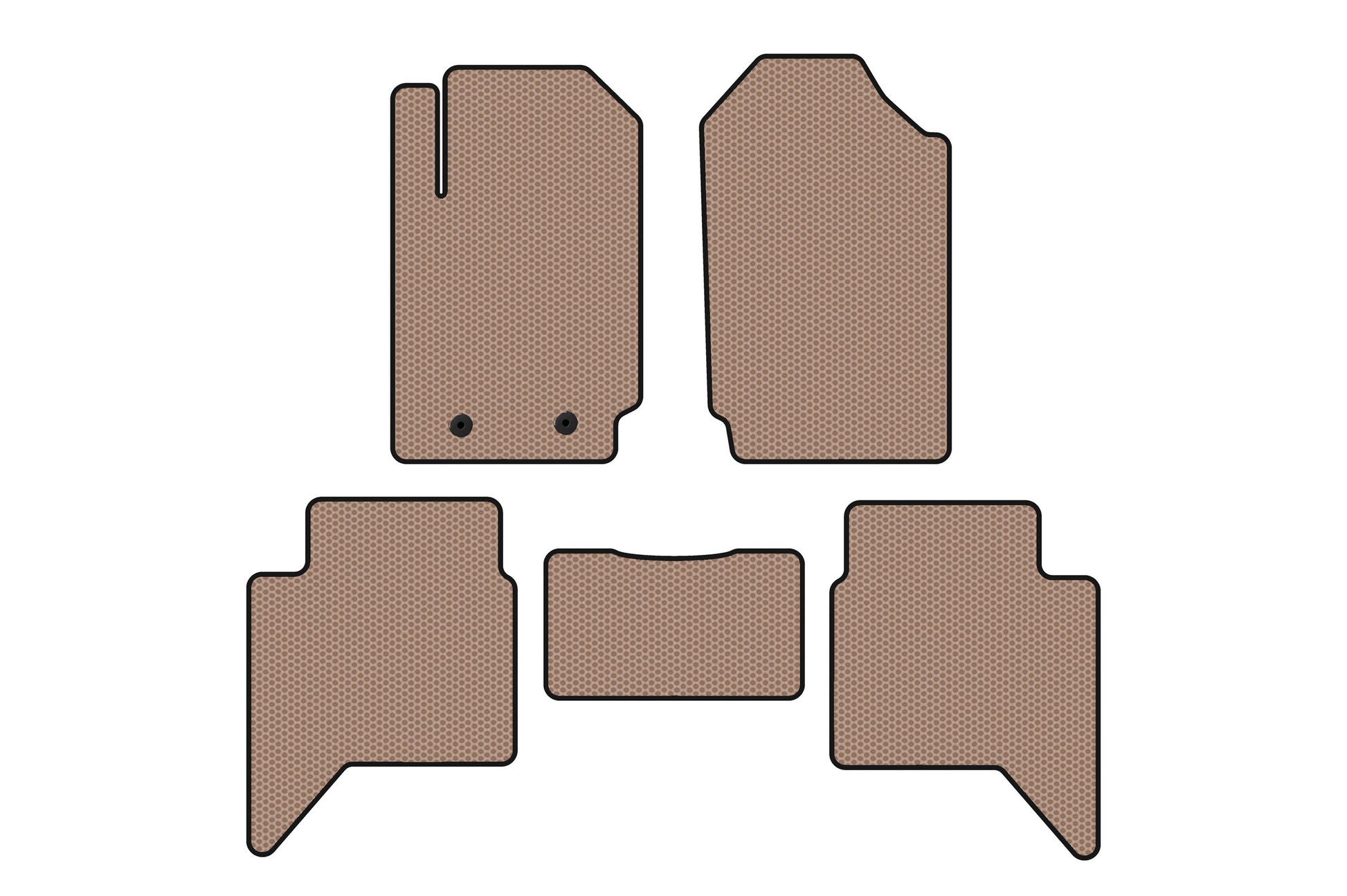 Rubber Floor Mats Carsuit (Beige) for Ford Ranger 2011-2022 - image 1