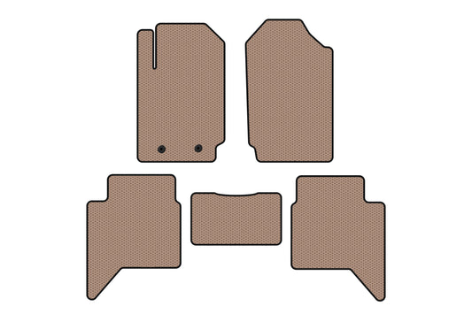 Rubber Floor Mats Carsuit (Beige) for Ford Ranger 2011-2022 - image 1