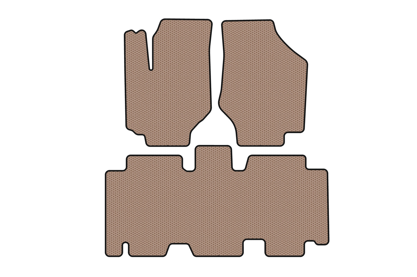 Rubber Floor Mats Carsuit (Beige) for Hyundai Trajet 2000-2007 - image 1