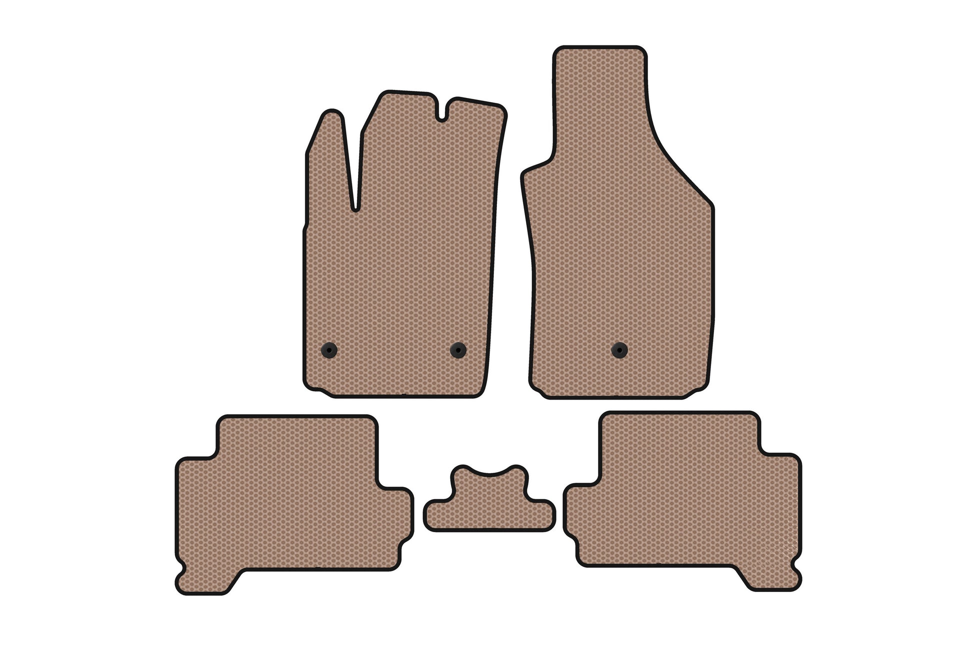 Rubber floor mats Carsuit (HB, Electric, beige) for Fiat 500/500L 2013-2022 - image 1