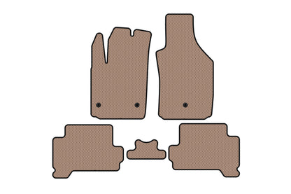 Rubber floor mats Carsuit (HB, Electric, beige) for Fiat 500/500L 2013-2022 - image 1