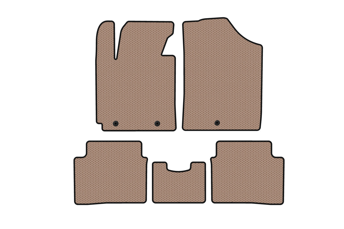 Rubber Floor Mats Carsuit (Beige) for Hyundai Veloster 2011-2017 - image 1