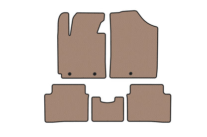 Rubber Floor Mats Carsuit (Beige) for Hyundai Veloster 2011-2017 - image 1