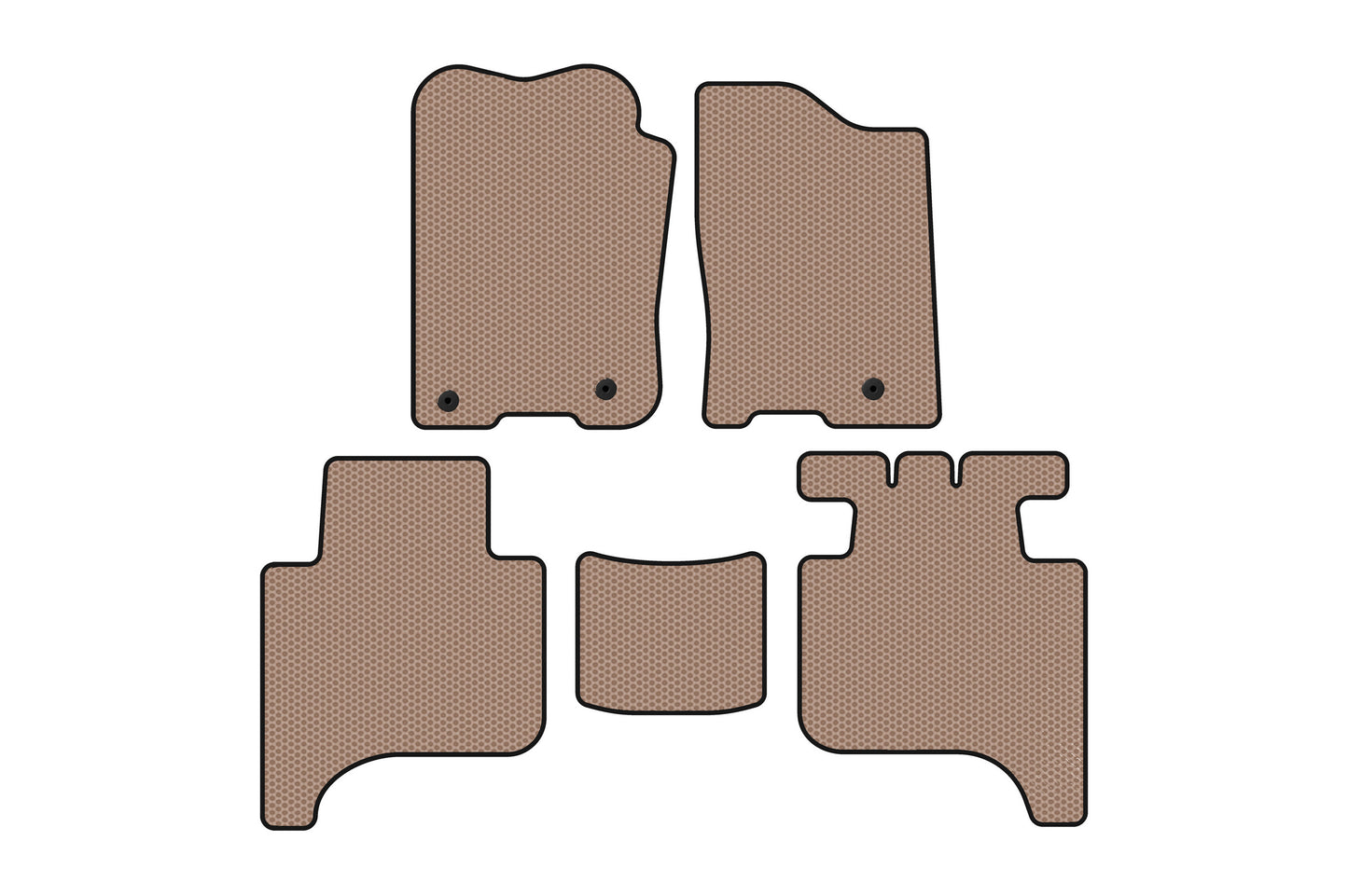 Rubber floor mats Carsuit (2 rows, 2004-2008, beige) for Infiniti QX56 2004-2010 - image 1