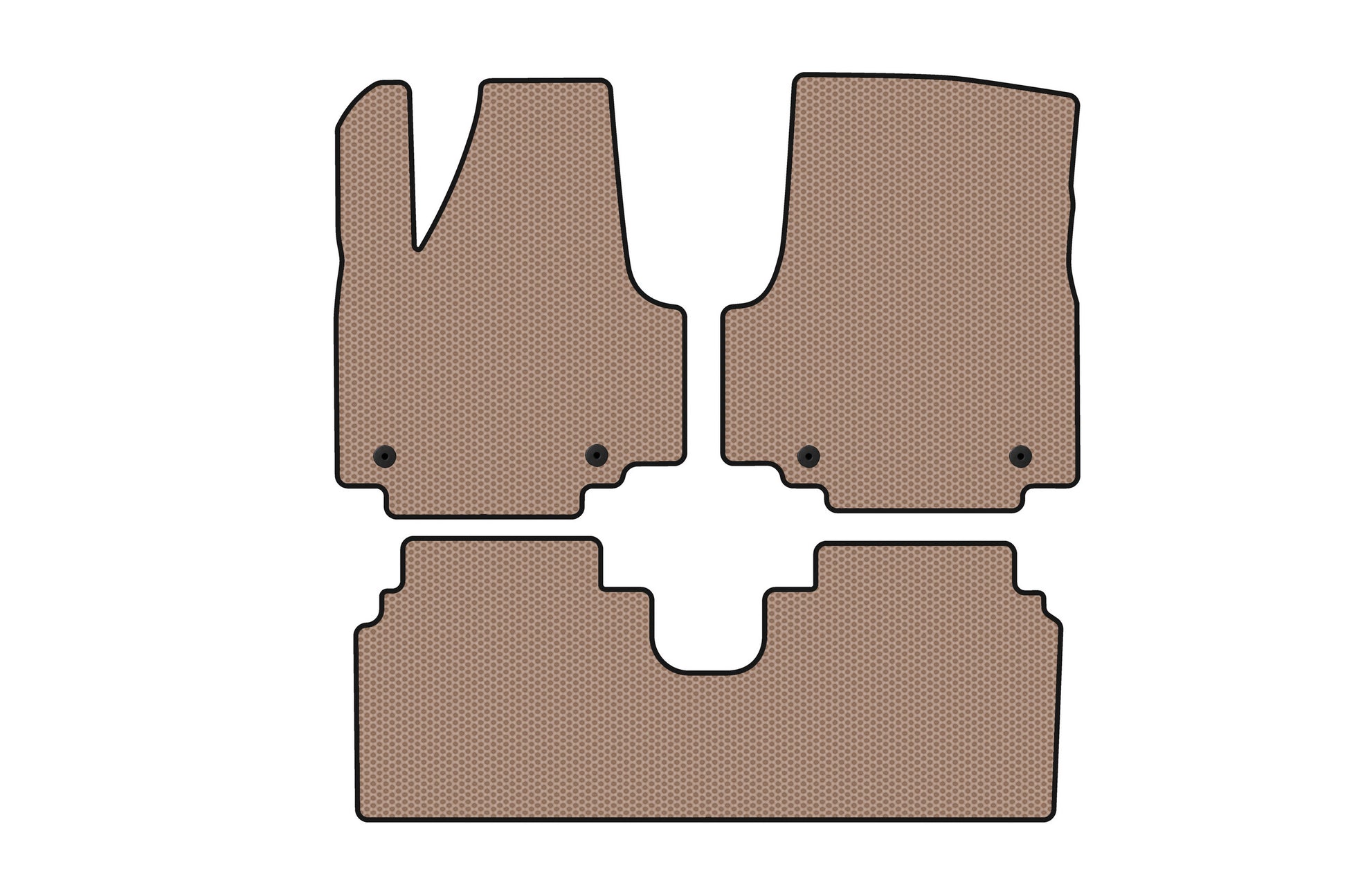 Rubber Floor Mats Carsuit (Electric, Beige) for Hyundai Ioniq 5 2021- - image 1