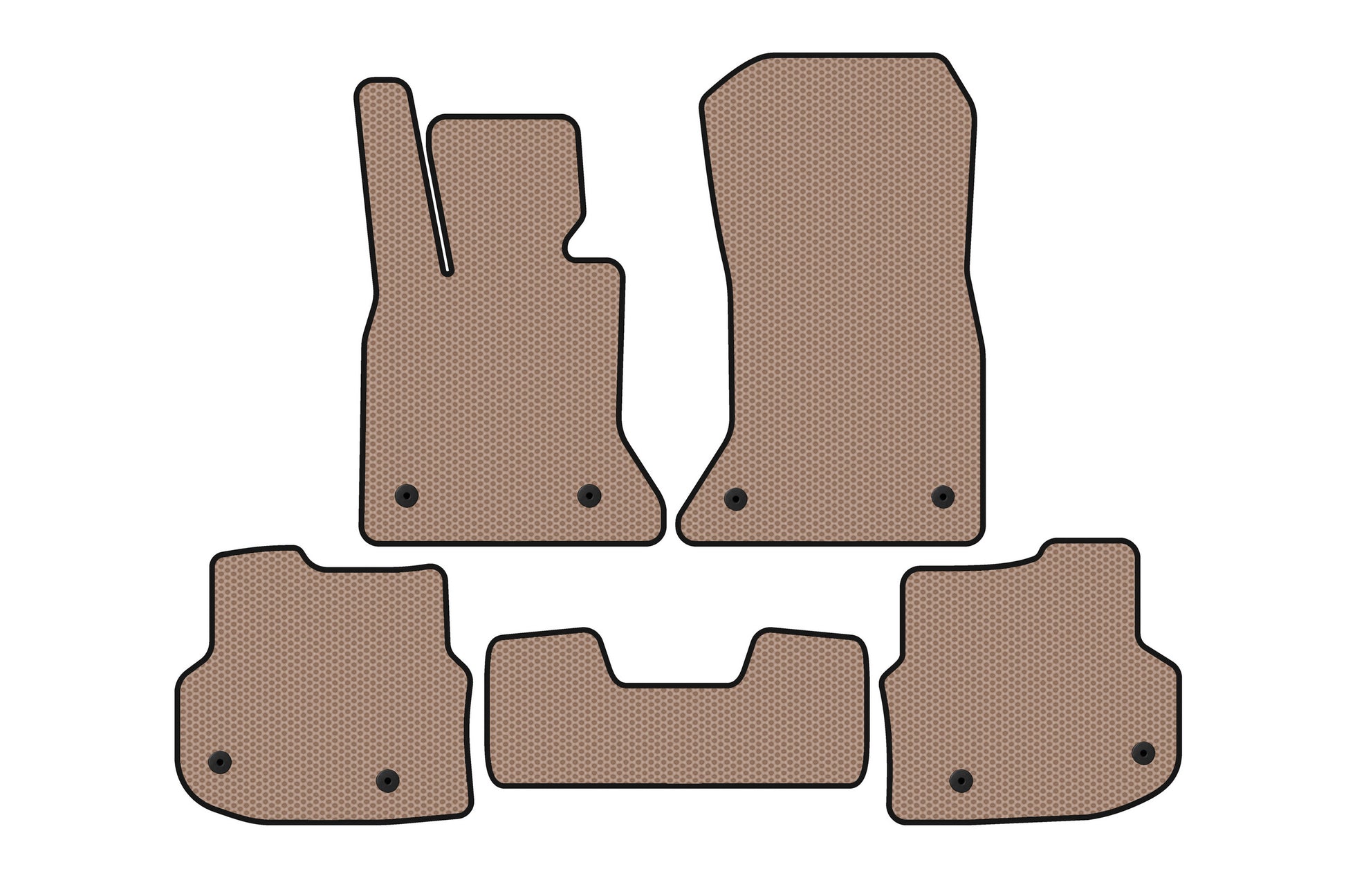 Rubber Floor Mats Carsuit 2010-2013 (Beige) for BMW 5 Series F10/F11 2010–2016 - image 1
