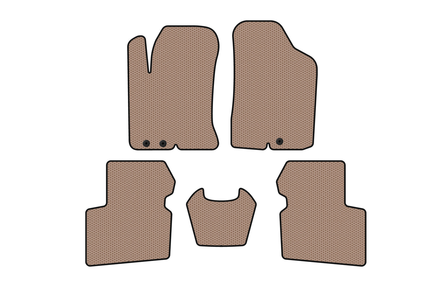 Rubber floor mats Carsuit (SD, beige) for Kia Cerato 2 2010-2013 - image 1