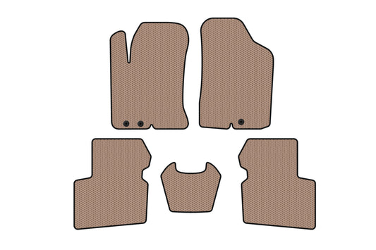 Rubber floor mats Carsuit (SD, beige) for Kia Cerato 2 2010-2013 - image 1