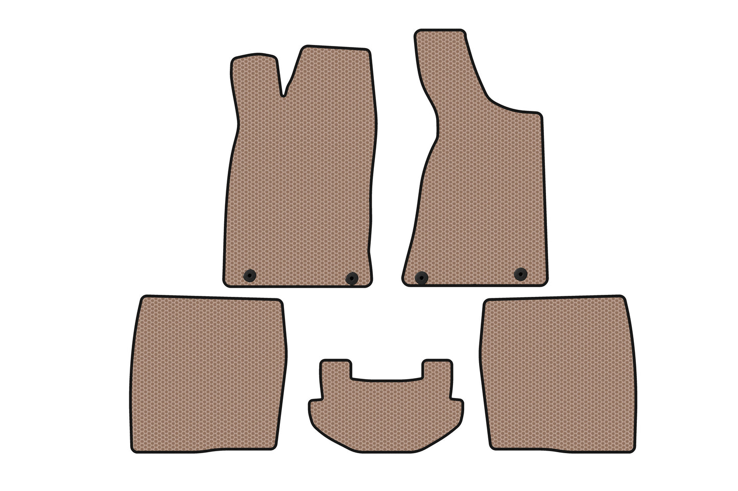 Rubber floor mats Carsuit (1987-1991, Sedan, beige) for Audi 80/90 1987-1996 - image 1