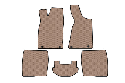 Rubber floor mats Carsuit (1987-1991, Sedan, beige) for Audi 80/90 1987-1996 - image 1