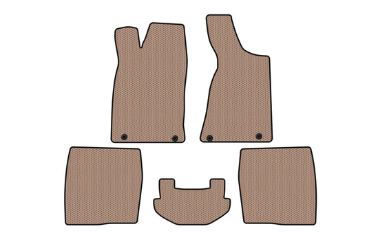 Rubber floor mats Carsuit (1987-1991, Sedan, beige) for Audi 80/90 1987-1996 - image 1