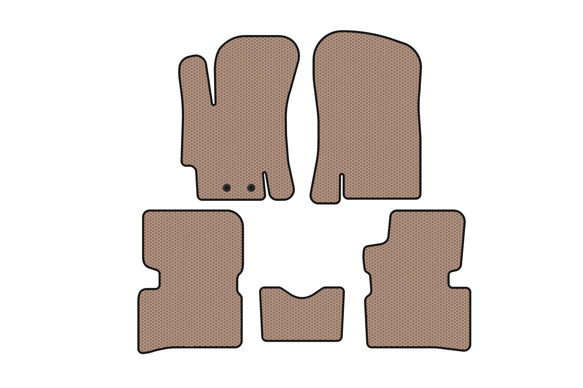 Rubber floor mats Carsuit (SD, beige) for Hyundai Accent 2006-2010 - image 1