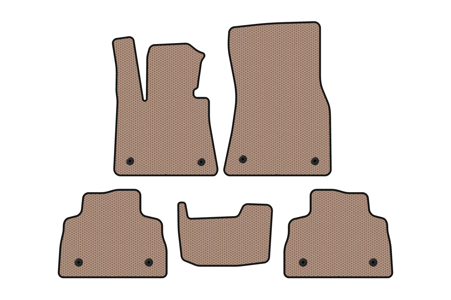 Rubber Floor Mats Carsuit (Beige) for BMW X6 G06 2019–2027 - image 1