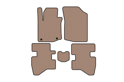 Rubber Floor Mats Carsuit (HB, Beige) for Citroen C-1 2014-2021 - image 1