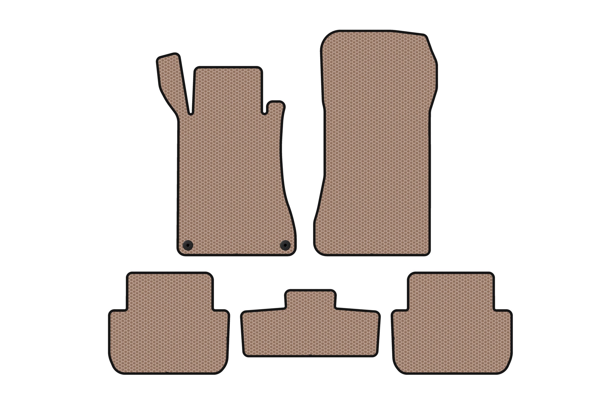 Rubber floor mats Carsuit (Coupe, beige) for Mercedes CLK W209 2002-2010 - image 1