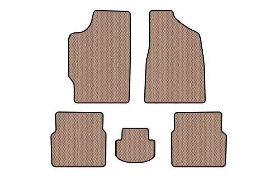 Carsuit rubber floor mats (Sedan, beige) for Audi 80 1978-1986 - image 1