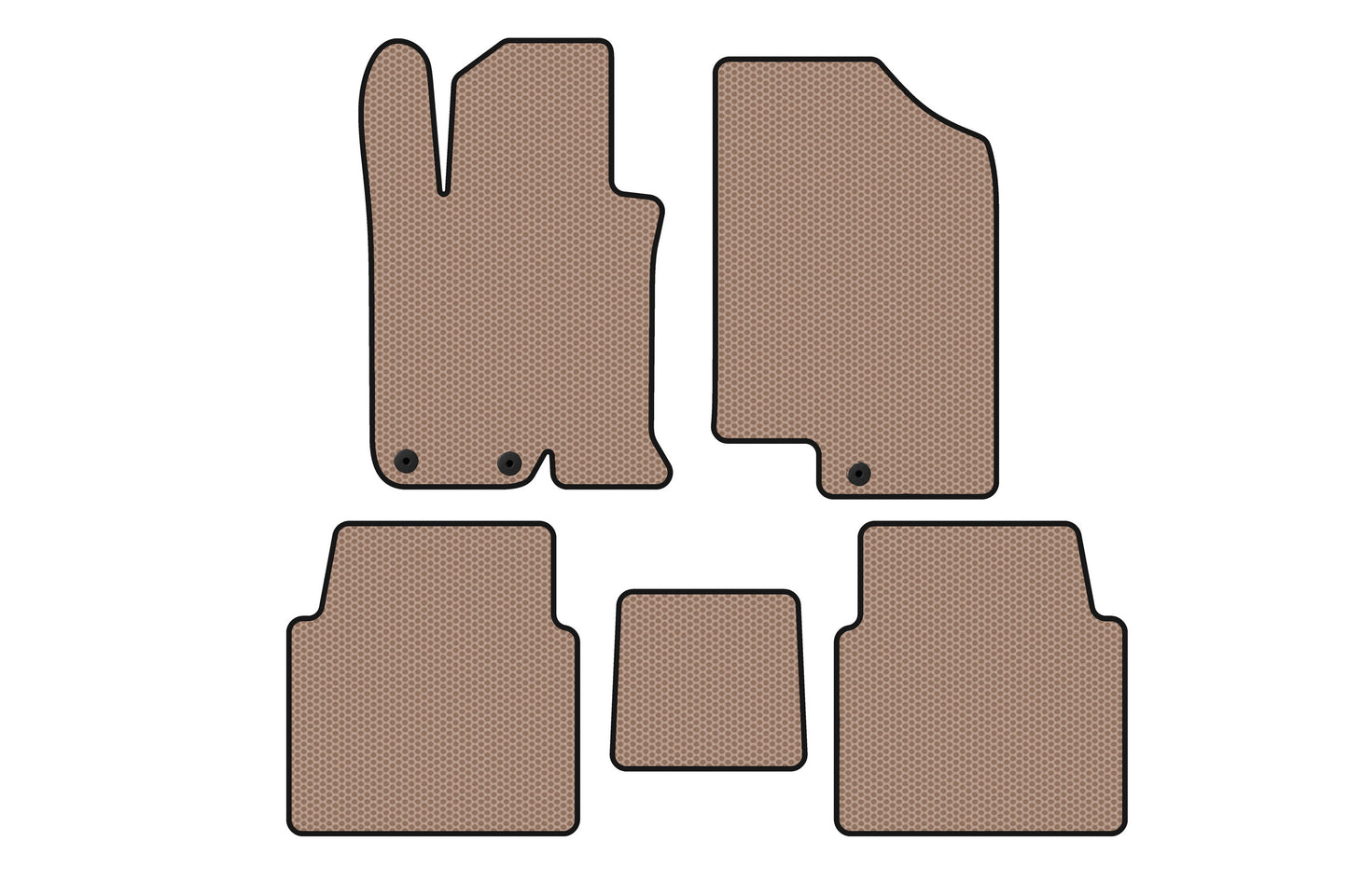 Rubber Floor Mats Carsuit V-1 (SD, beige) for Kia Optima 2010-2016 - image 1