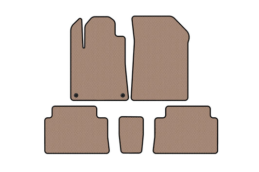 Rubber Floor Mats Carsuit (Beige) for Citroen C-5 2001-2008 - image 1