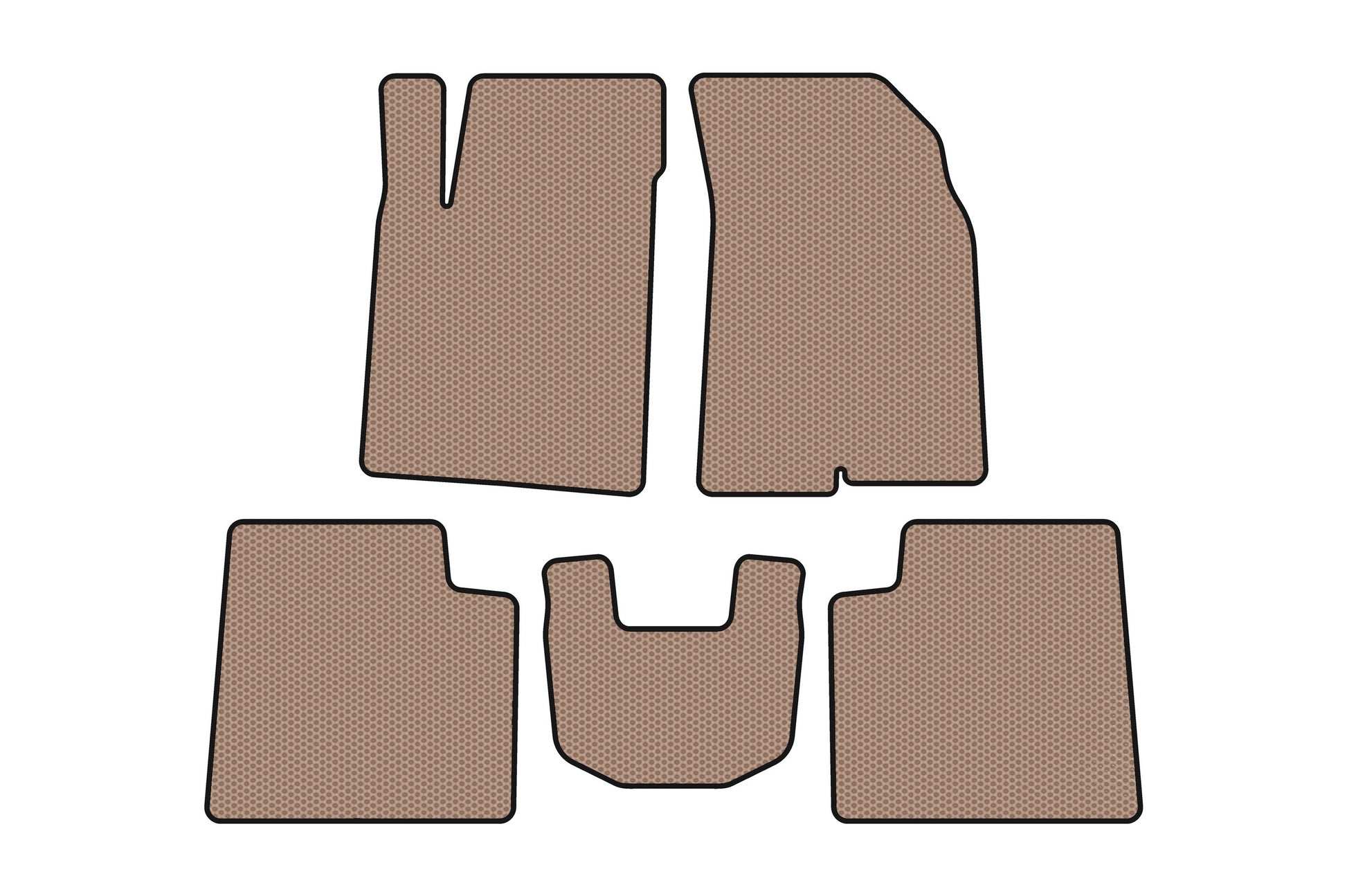 Rubber Floor Mats Carsuit (Beige) for Kia Opirus 2003-2010 - image 1