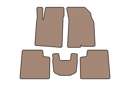 Rubber Floor Mats Carsuit (Beige) for Kia Opirus 2003-2010 - image 1