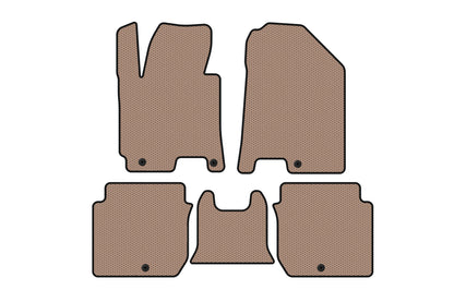 Rubber floor mats Carsuit (2016-2018, beige) for Kia Forte 2008–2024 - image 1