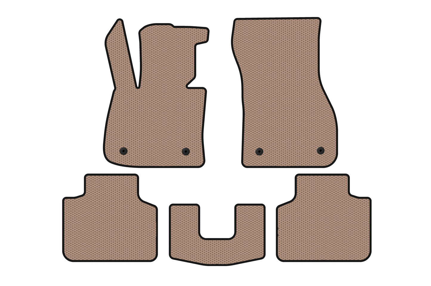 Rubber floor mats Carsuit (for F45, beige) for BMW 2 Series Active Tourer F45/F46 2014-2021 - image 1
