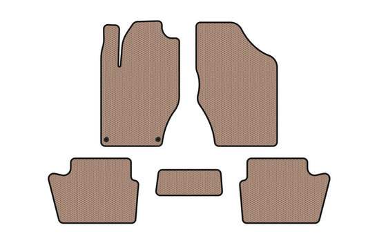 Rubber Floor Mats Carsuit (HB, Pre-Facelift, Beige) for Citroen DS-4 2010-2015 - image 1