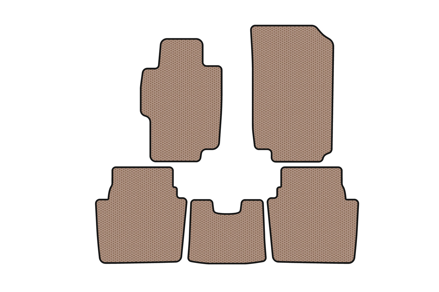 Rubber floor mats Carsuit (SD, beige) for Honda Accord VII 2002-2007 - image 1