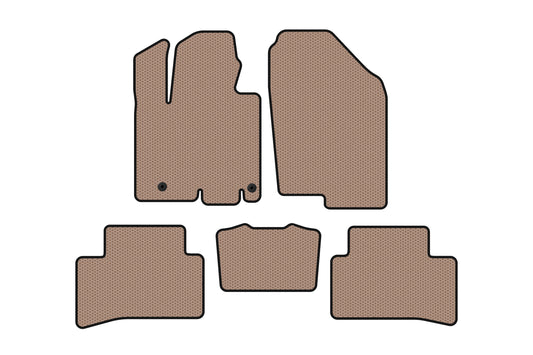 Rubber Floor Mats Carsuit (Beige) for Hyundai Tucson NX4 2021- - image 1