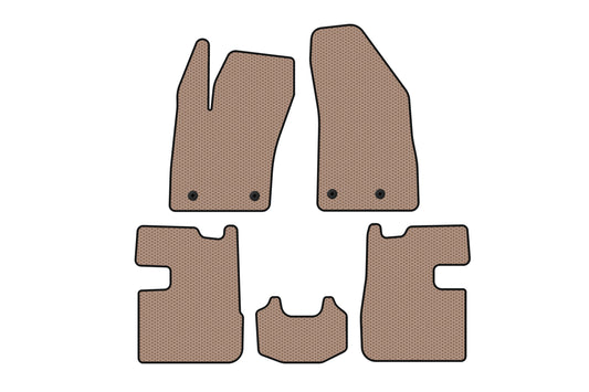 Rubber floor mats Carsuit (SD, beige) for Fiat Tipo 2016- - image 1