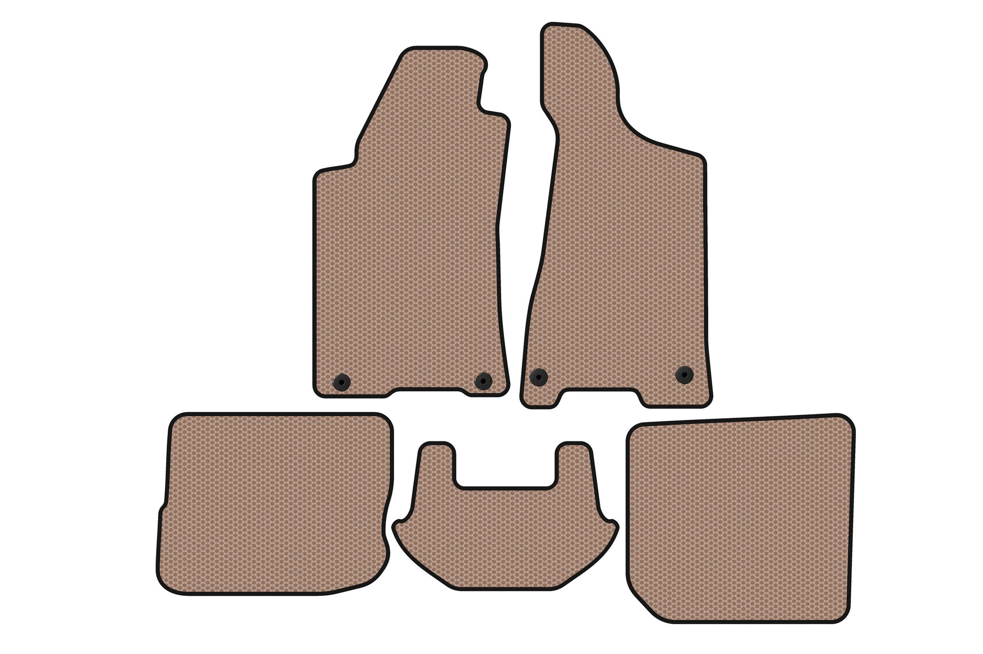 Rubber floor mats Carsuit (1991-1996, Sedan, beige) for Audi 80/90 1987-1996 - image 1