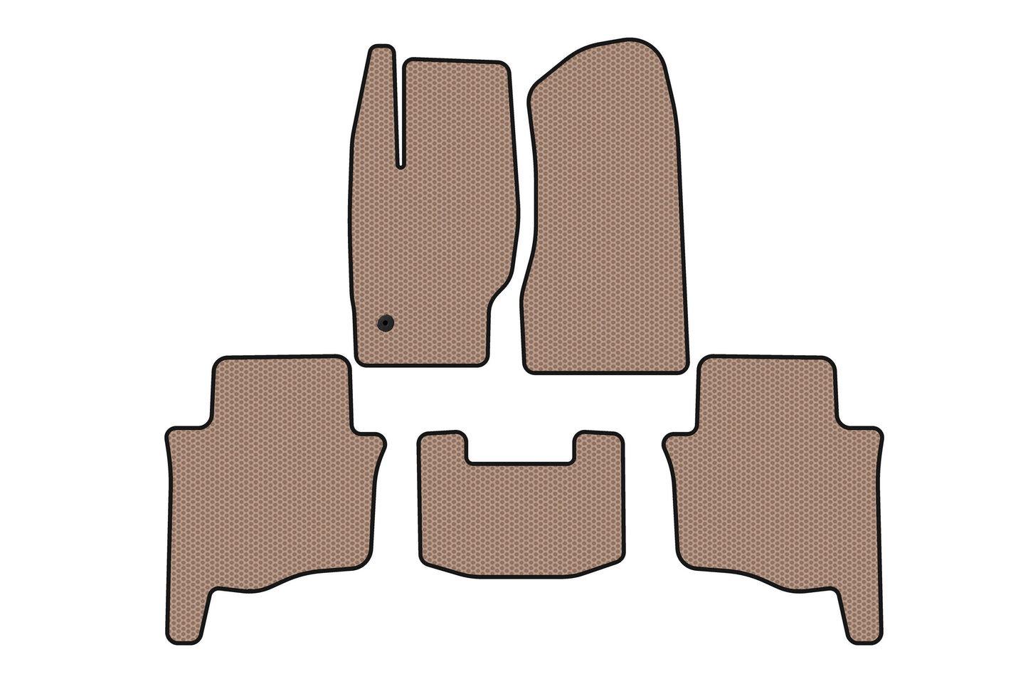 Rubber Floor Mats Carsuit (Beige) for Jeep Grand Cherokee WK 2004-2010 - image 1
