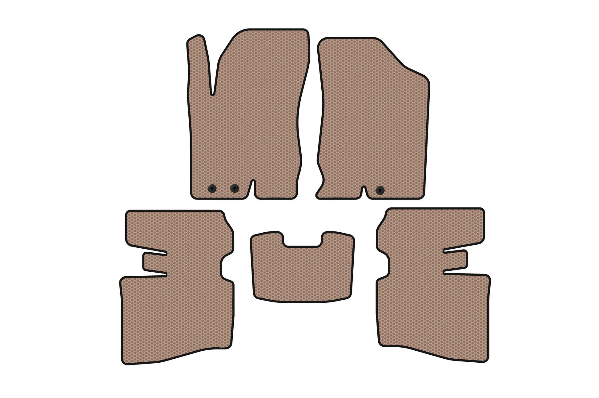 Rubber floor mats Carsuit (SW, beige) for Hyundai I-30 2007-2011 - image 1
