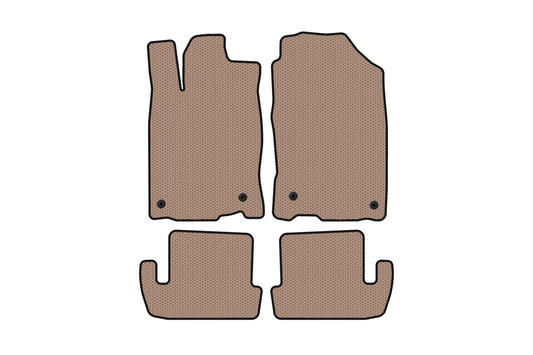 Rubber Floor Mats Carsuit (Beige) for Honda CR-Z - image 1