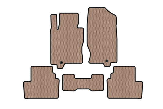 Rubber floor mats Carsuit (G35 S, Coupe, beige) for Infiniti G25/G35/37 (V36/CV36) 2006-2015 - image 1