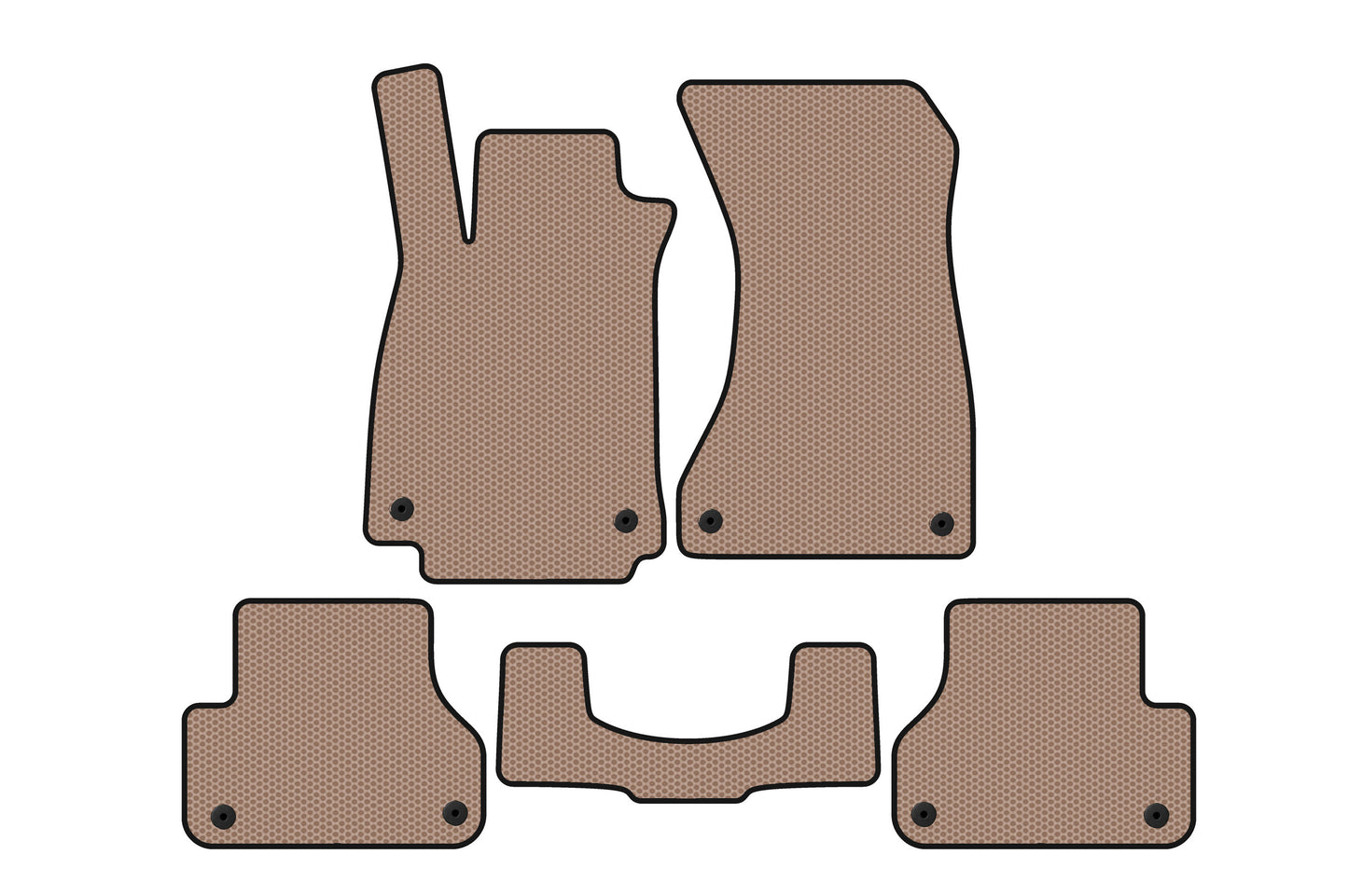 Rubber floor mats Carsuit V1 (Sedan, beige) for Audi A5 2016-2025 - image 1
