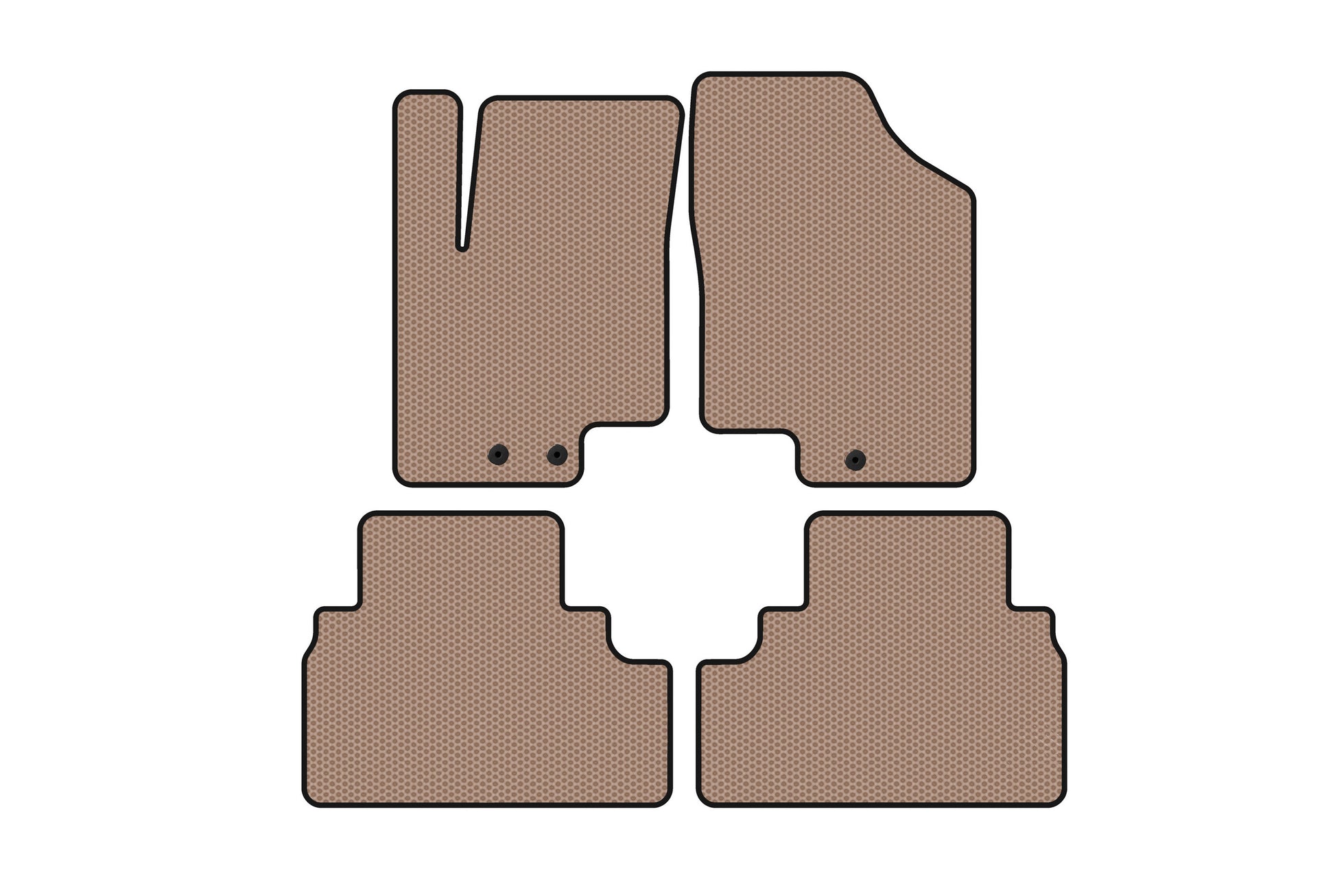 Rubber Floor Mats Carsuit (Beige) for Kia Venga 2010-2019 - image 1