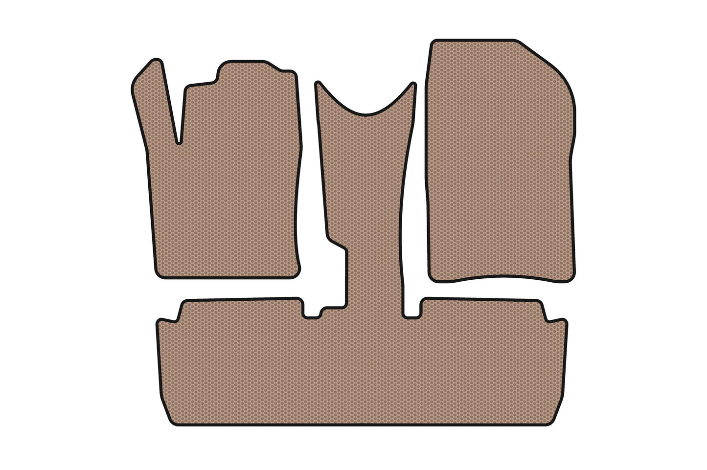 Rubber Floor Mats Carsuit (Pre-Facelift, Beige) for Citroen Xsara Picasso 1999-2012 - image 1