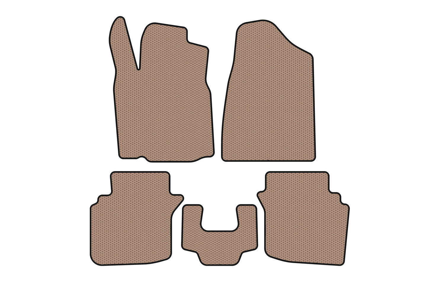 Rubber floor mats Carsuit (2004-2006, beige) for Chrysler Sebring II 2001-2006 - image 1