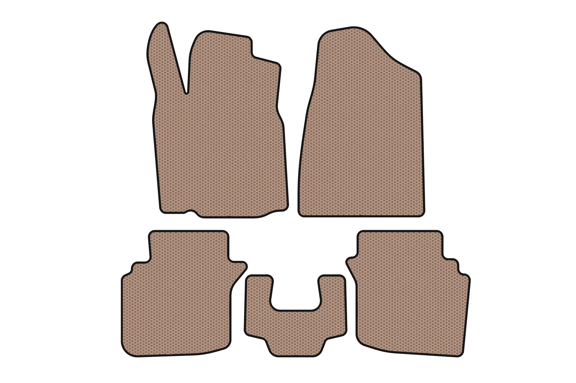 Rubber floor mats Carsuit (2004-2006, beige) for Chrysler Sebring II 2001-2006 - image 1
