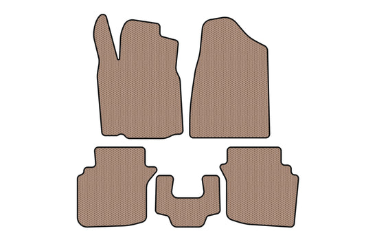 Rubber floor mats Carsuit (2004-2006, beige) for Chrysler Sebring II 2001-2006 - image 1