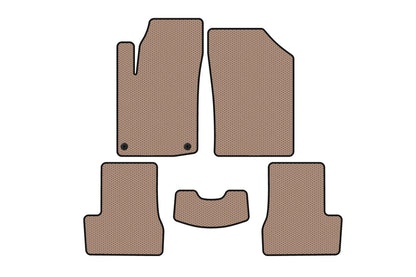 Rubber Floor Mats Carsuit (HB, Beige) for Citroen C-3 2009-2016 - image 1